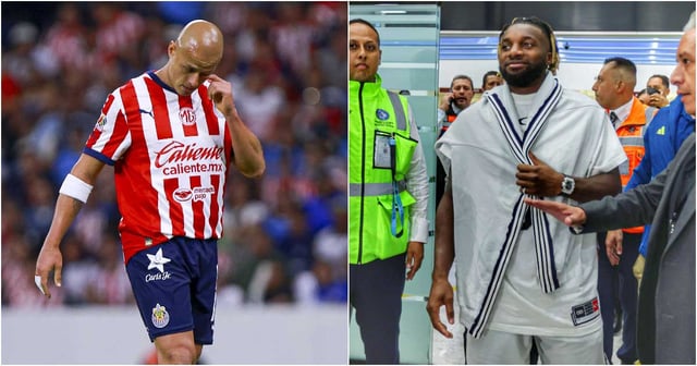'Chicharito' Hernández y Allan Saint-Maximin.