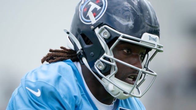 Tennessee Titans running back Tyjae Spears (2) runs drills during OTAs at Ascension Saint Thomas Sports Park in Nashville, Tenn., Wednesday, May 28, 2025. Denny Simmons / The Tennessean / USA TODAY NETWORK via Imagn Images