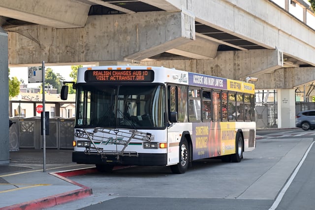 Head signs on AC Transit’s more than 600 buses alerted riders to changes in the weeks before Realign took effect Sunday.
 