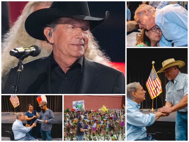 Governor Abbott Delivers George Strait Checks to Texas Flood Victims Ignored by Fleeing House Democrats (Photos: Office of Texas Governor, AP, Breitbart Texas)
