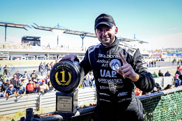 Martín Vázquez, el ganador del Desafío de las Estrellas en Villicum; el piloto montó su propio equipo en 2018 y en San Juan sumó su primer triunfo en el Turismo Carretera
