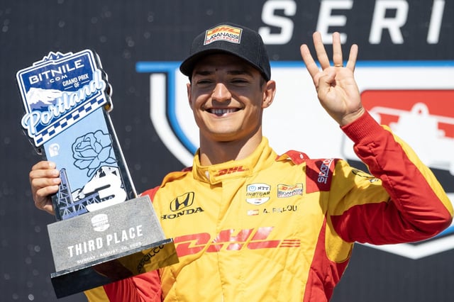 Álex Palou, tras quedar en el tercer puesto durante el Gran Premio de Portland.
