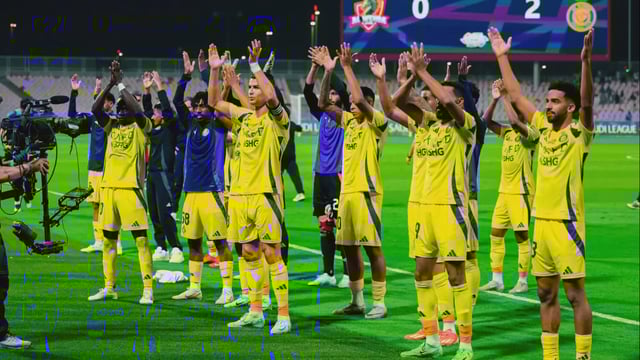 Cristiano Ronaldo and other members of Al-Nassr celebrate their win against Al-Wehda | Image: X/@AlNassrFC