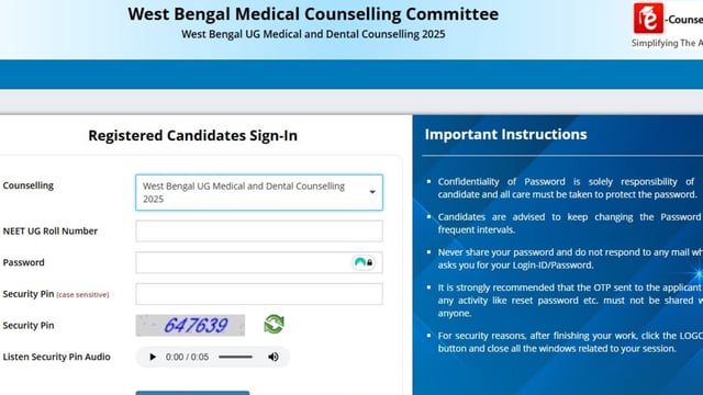 WB NEET UG Counselling 2025: The Round 1 registration window will close tomorrow at wbmcc.nic.in. The direct link to apply is given here. 