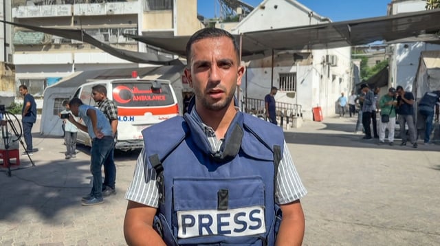 This screen grab taken from AFPTV on August 11, 2025 shows Al-Jazeera's Anas al-Sharif speaking during an AFP interview in Gaza City on August 1, 2024.