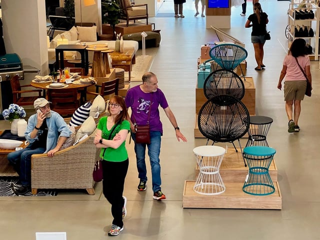 Shoppers browsing.