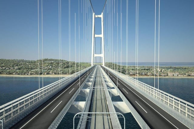 The Ponte Stretto Messina will be the world's longest suspension bridge and it will have have a maximum capacity of up to 6,000 vehicles per hour