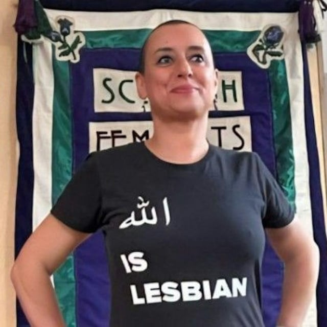 Dieses Foto von Ibtissame Lachgar löst Empörung aus.