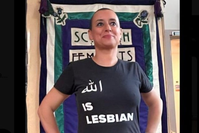 Dieses Foto von Ibtissame Lachgar löst Empörung aus.