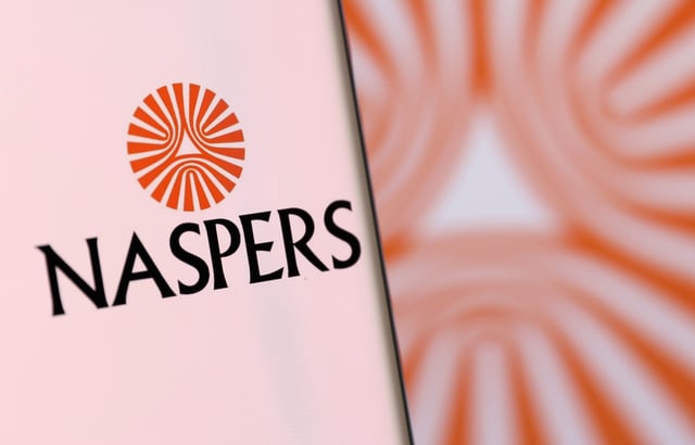 Naspers' logo is pictured on a smartphone in this illustration taken, December 4, 2021. REUTERS/Dado Ruvic/Illustration