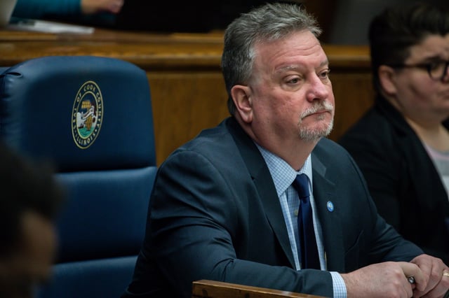 Jeffrey Tobolski, County Board commissioner, at the Cook County Board meeting in Chicago on Jan. 16, 2020. (Zbigniew Bzdak/Chicago Tribune)