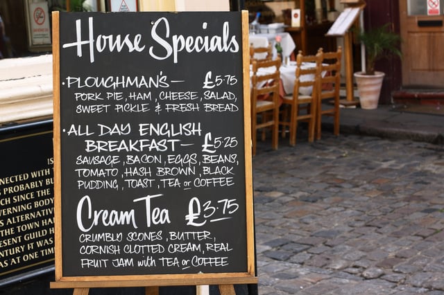 A stock image of a menu board.