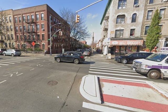 The intersection of 57th Street and Fourth Avenue in Sunset Park, near where police say a 45-year-old man was gunned down on Aug. 9, 2025.