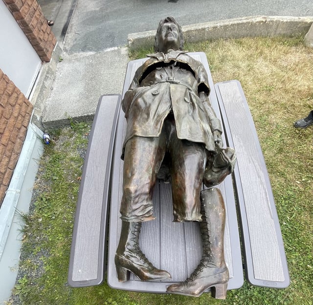 A statue depicting Amelia Earhart is shown after being recovered by the Harbour Grace RCMP in this recent handout photo. THE CANADIAN PRESS/Handout - RCMP
