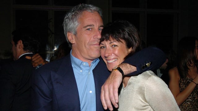 Epstein and his associate, Ghislaine Maxwell, pictured in 2005.