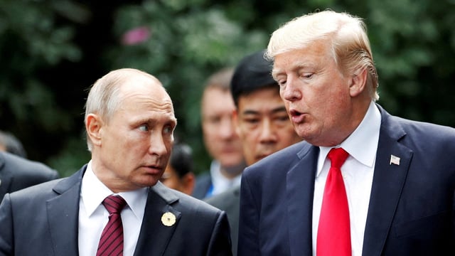 President Donald Trump and Russia's President Vladimir Putin 