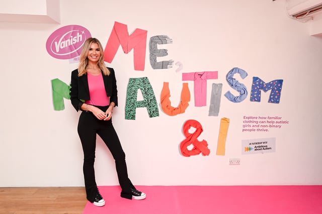Christine McGuinness attends the Vanish x Ambitious About Autism launch exhibition for Me, My Autism. (Kate Green/Getty)
