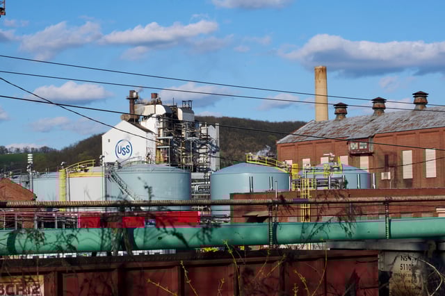 The US Steel Clairton Plant in Clairton, Pennsylvania, on April 8, 2024.