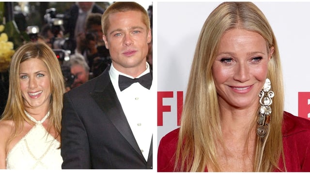 Jennifer Aniston said it is natural that she and Gwyneth Paltrow talk about their mutual ex Brad Pitt.