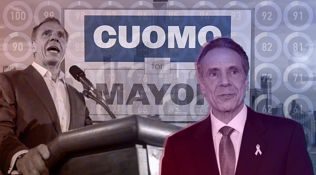 Andrew Cuomo is running for mayor of New York City in 2025. (Graphic by Ilana Zahavy for JTA)