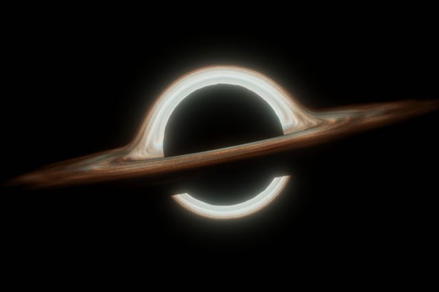 Black hole rotating in space 