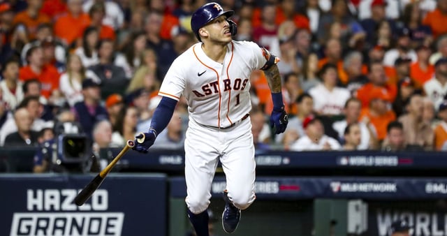 Carlos Correa will play his first home game in an Astros uniform since the 2021 World Series on Monday night.