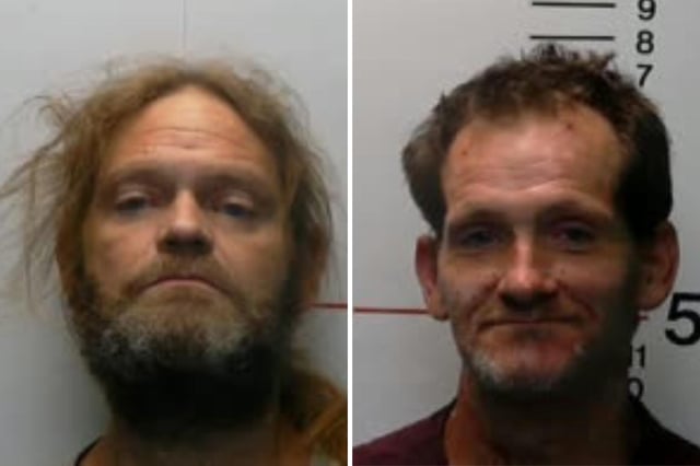 James Rothenbusch (left) and Rick Sheppard (right) were arrested on multiple charges after a pregnant woman was found dead along an Ohio roadway.