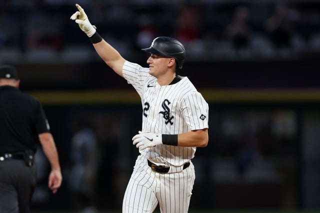 Chicago White Sox shortstop Colson Montgomery (12) runs the bases after hitting a solo-homer during the fifth inning against the Detroit Tigers at Rate Field Monday Aug. 11, 2025, in Chicago. (Armando L. Sanchez/Chicago Tribune)