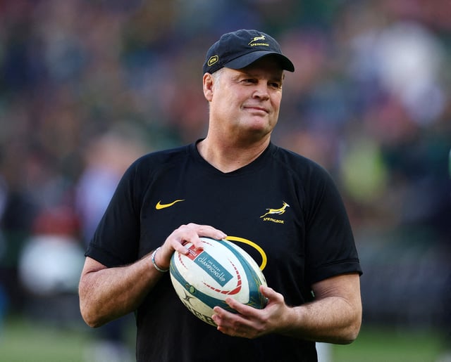 Rugby Union - Rugby Championship - South Africa v New Zealand - Ellis Park, Johannesburg, South Africa - August 31, 2024  South Africa coach Rassie Erasmus before the match REUTERS/Siphiwe Sibeko/File Photo