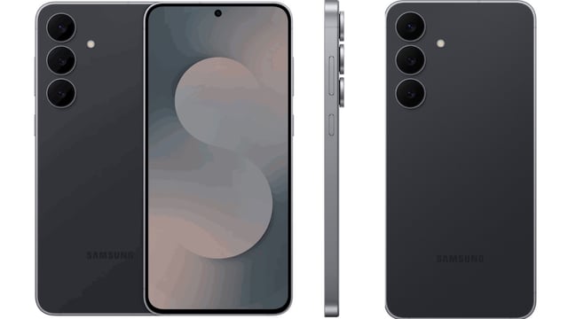 Samsung Galaxy S25 FE appears with a hole-punch camera cutout on the front