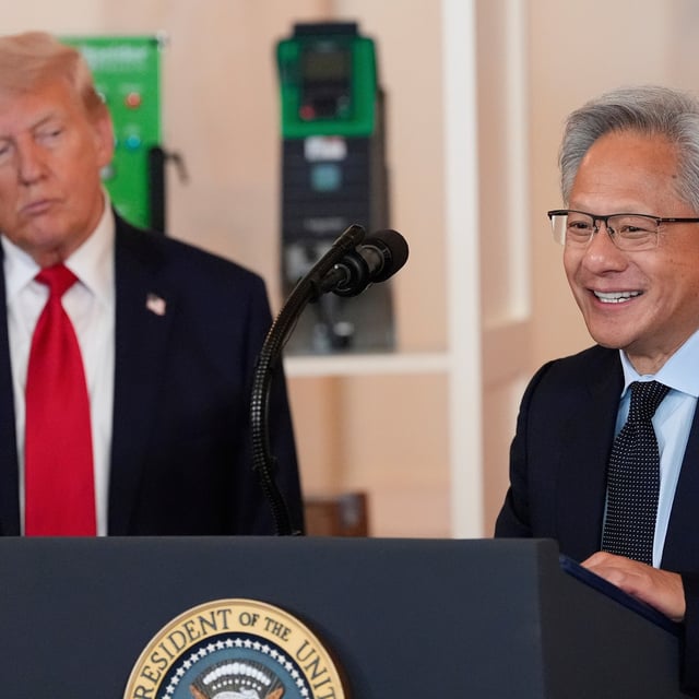 Trump mit Nvidia-Chef Jensen Huang