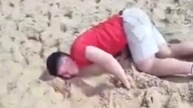 A British tourist was filmed collapsing on a beach in Brazil after allegedly being drugged.