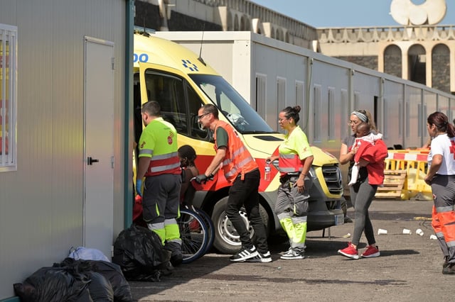 Llegada de menores migrantes, en una imagen de archivo.