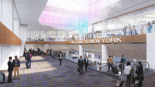 Rendering of the JFK Terminal 6 Arrivals Corridor
