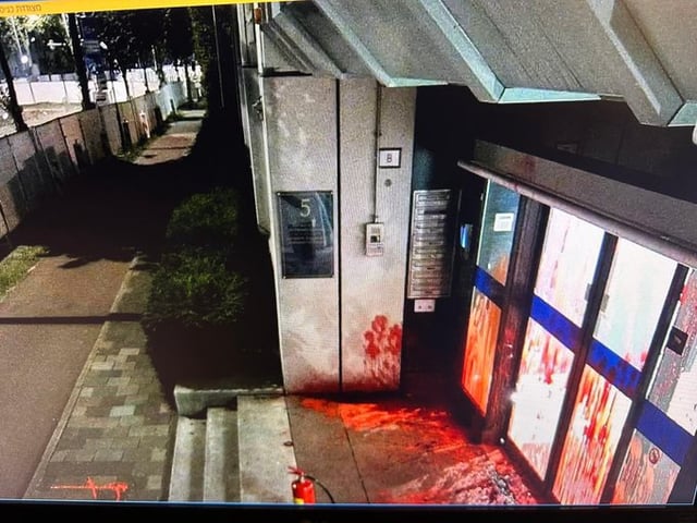Three Arrested After Vandalism at Israeli Embassy in The Hague