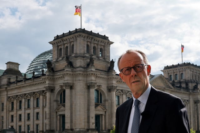 German Chancellor Friedrich Merz arrives to attend ARD summer interview, in Berlin, Germany, July 13, 2025. REUTERS/Fabrizio Bensch/File Photo