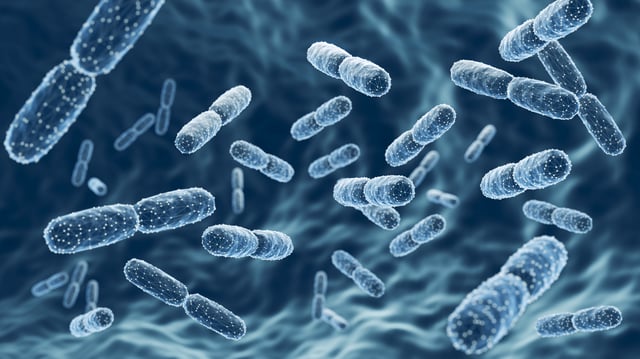 Digital 3D illustration of probiotic bacteria.