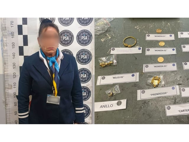 Cayó una azafata por contrabando en Ezeiza (Gentileza Policía de Seguridad Aeroportuaria).