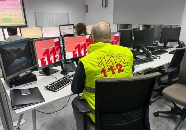 El 112 recibió el aviso poco antes de la una del mediodía