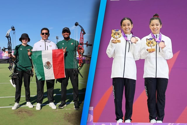 Adriana Castillo y Máximo Méndez son nuevos campeones de tiro con arco en equipo mixto; mientras Aixa De León y Saraí Borges se llevan el bronce en gimnasia. (Fotos: Panam Sports / Conade)