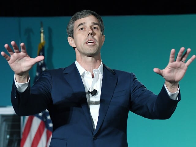 LAS VEGAS, NEVADA - AUGUST 03: Democratic presidential candidate Beto O’Rourke speaks during the 2020 Public Service Forum hosted by the American Federation of State, County and Municipal Employees (AFSCME) at UNLV on August 3, 2019 in Las Vegas, Nevada. Nineteen of the 24 candidates running for the Democratic party's 2020 presidential nomination are addressing union members in a state with one of the largest organized labor populations in the United States. (Photo by Ethan Miller/Getty Images)