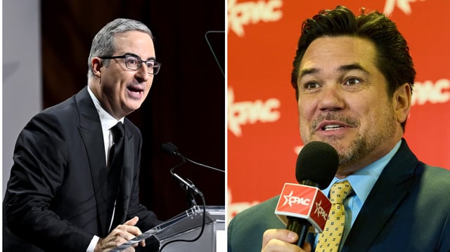 Comedian John Oliver took aim at actor Dean Cain's decision to join ICE.