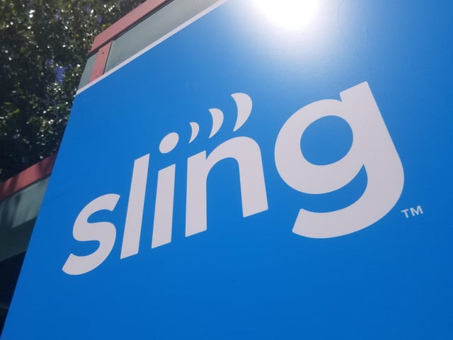 TC20GH Close-up of logo for streaming television service Sling in the Silicon Valley, Mountain View, California, May 3, 2019. ()