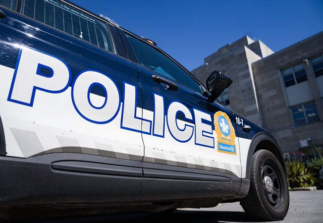 A Montreal police vehicle is seen in Montreal, Thursday, Aug. 29, 2024. THE CANADIAN PRESS/Christinne Muschi