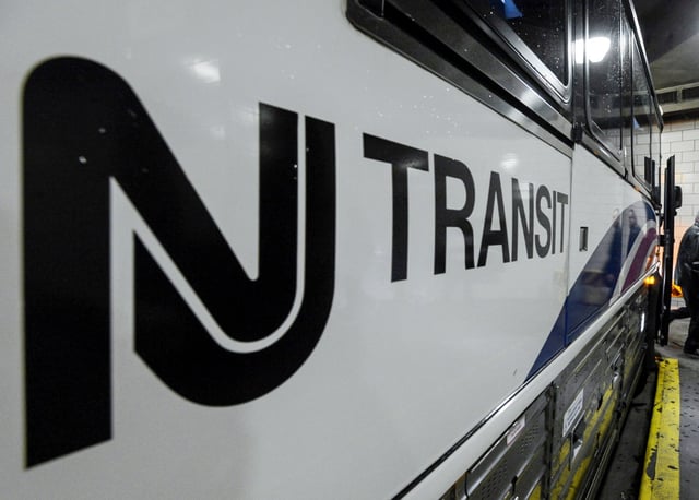 A New Jersey Transit bus is pictured inside Port Authority Bus Terminal in Manhattan on Monday, April 4, 2016. (Anthony DelMundo / New York Daily News)