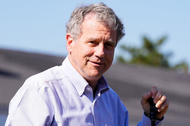 Sherrod Brown at a campaign rally  in Cincinnati last year.