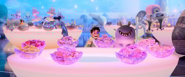 Elio (center) after he is abducted by aliens. "Elio" hits streaming platforms on Aug. 19, 2025.