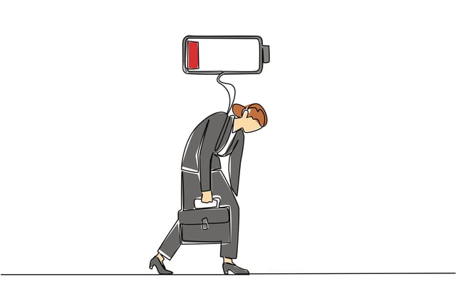 Chronic fatigue syndrome is akin to always feeling like your battery is low. (Image by Single Line on Shutterstock)