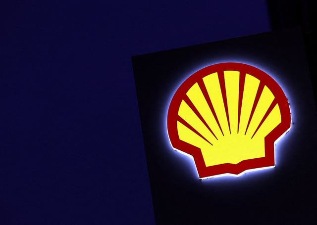 The logo of oil and gas company Shell is seen at a charging station in Brussels, Belgium November 13, 2024. REUTERS/Yves Herman/File Photo