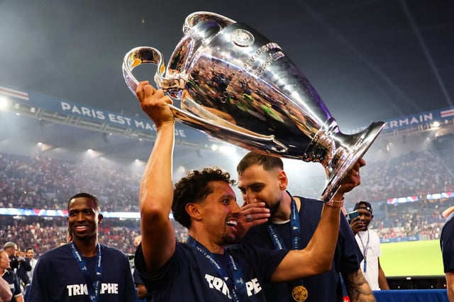 Marquinhos avec Donnarumma, une image qu’on ne verra pas cette saison.